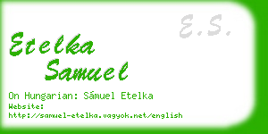 etelka samuel business card