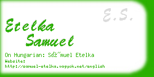 etelka samuel business card